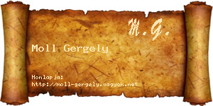 Moll Gergely névjegykártya